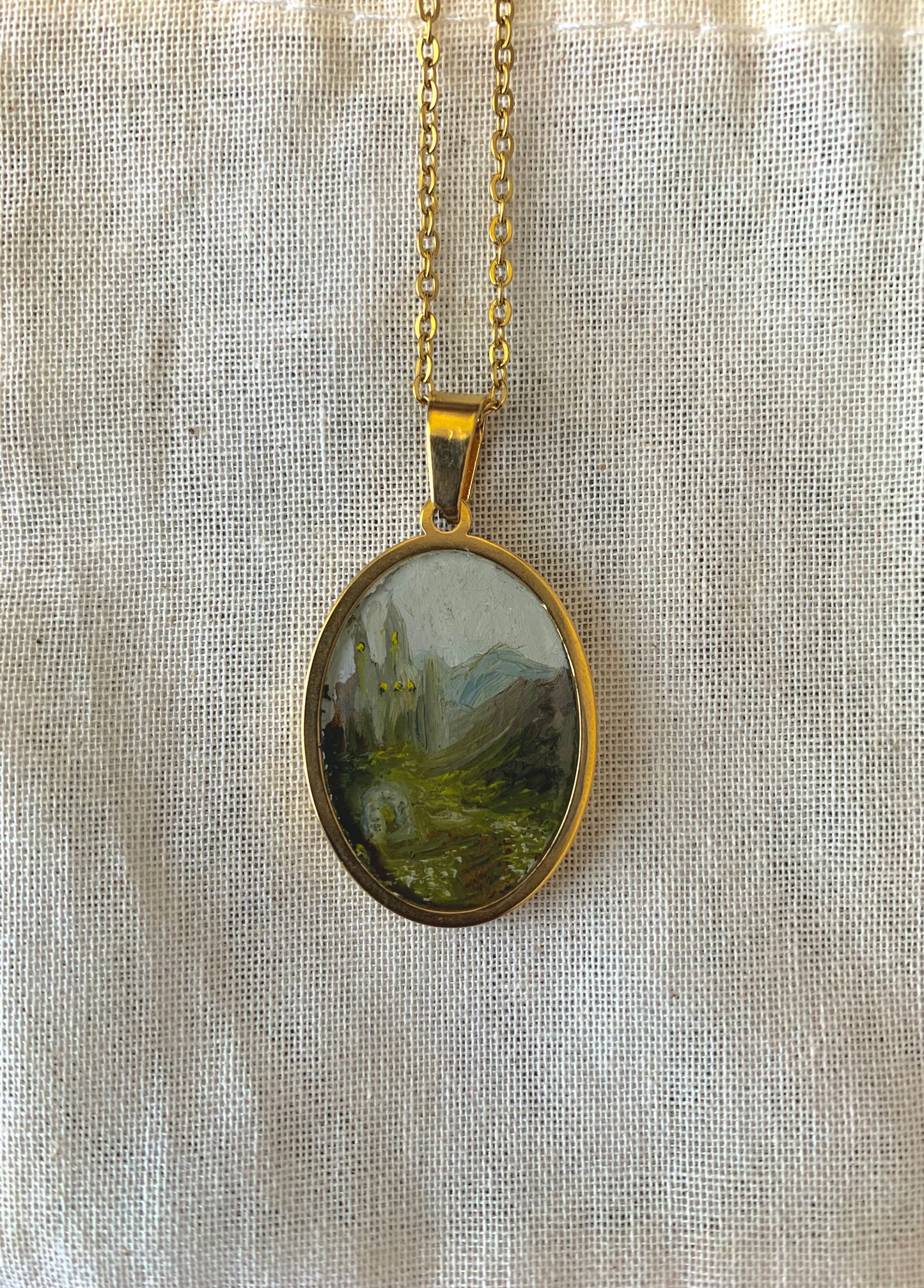 ‘Montécourt’ Mini Painting Necklace