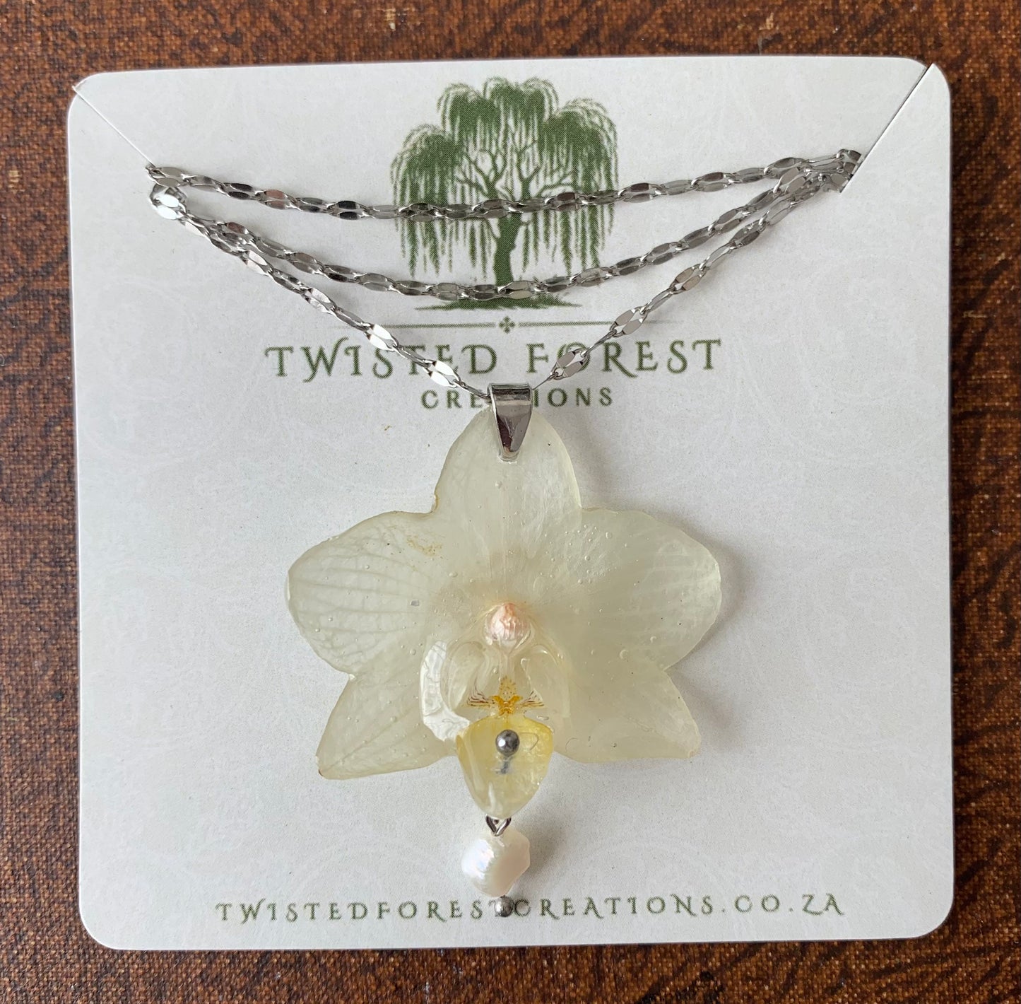 Snow Orchid Necklace