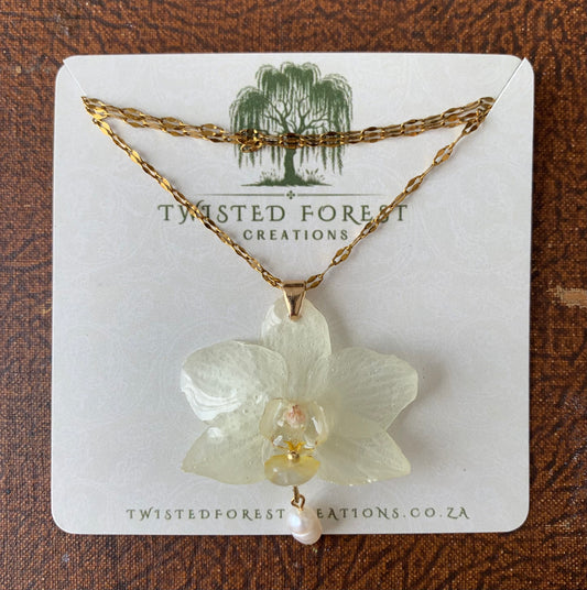 Snow Orchid Necklace