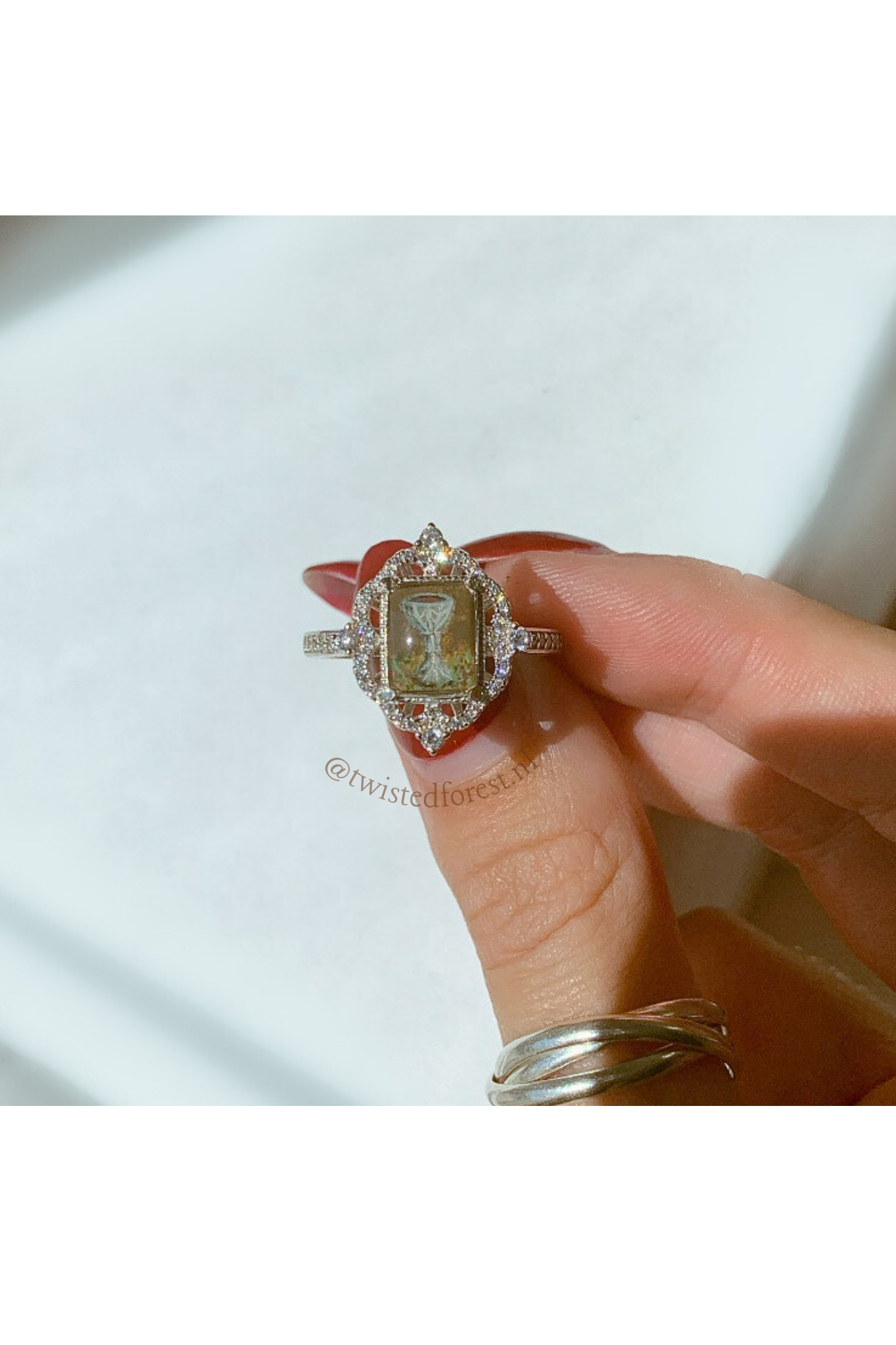 ‘Till The Last Drop’ Mini Painting Sterling Silver Ring