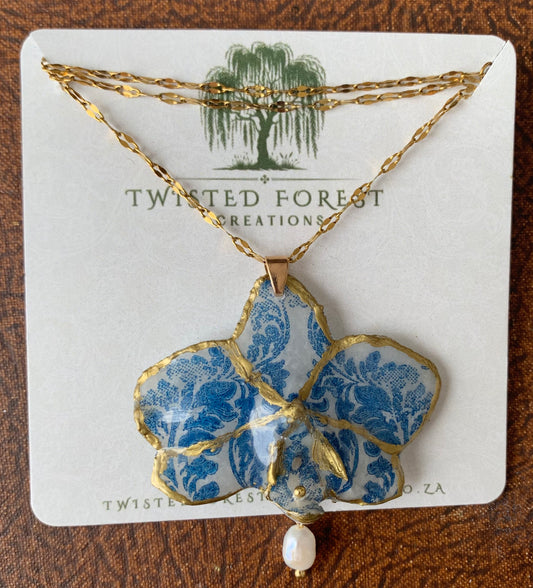 Porcelain Orchid Necklace