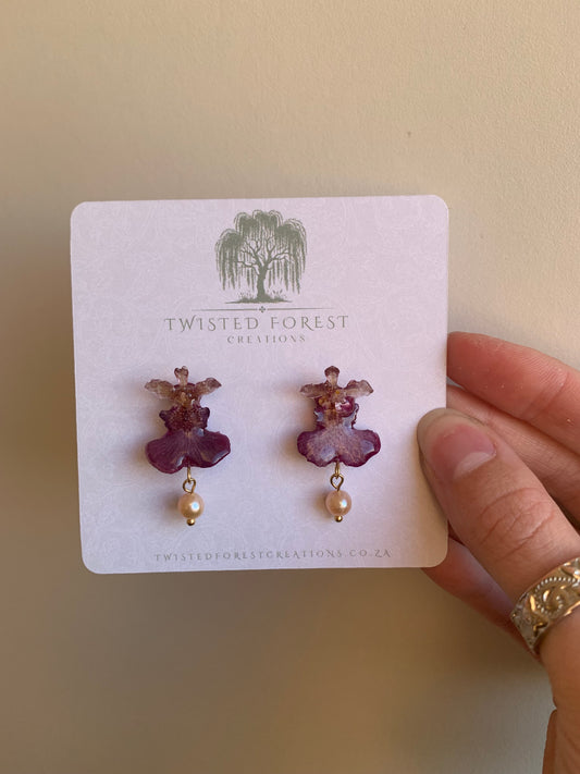 ‘Dancing Lady’ Orchid Studs