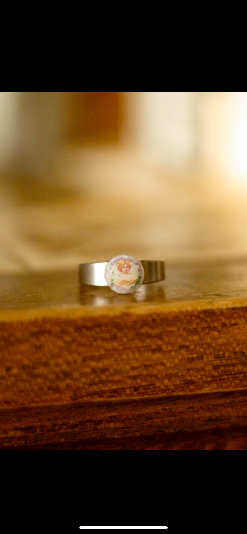 Floral Cherub Ring