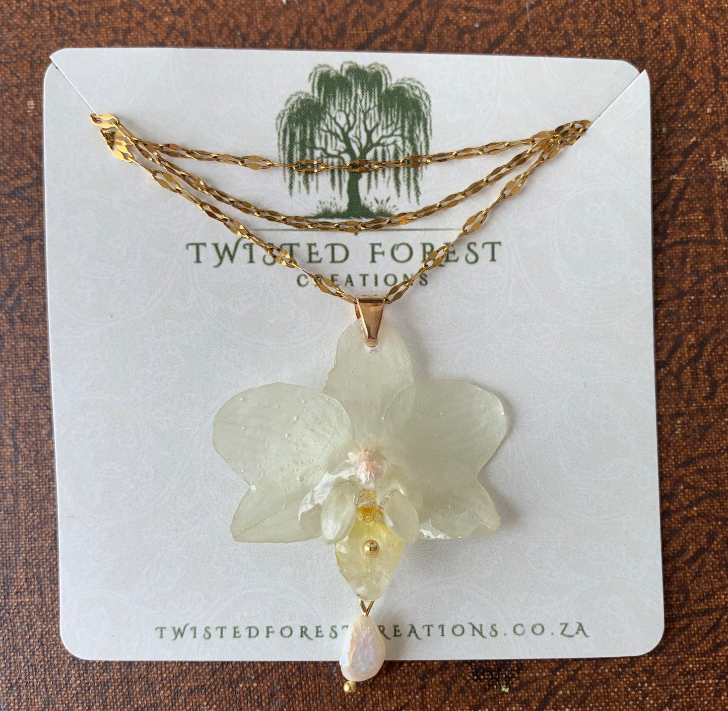 Snow Orchid Necklace