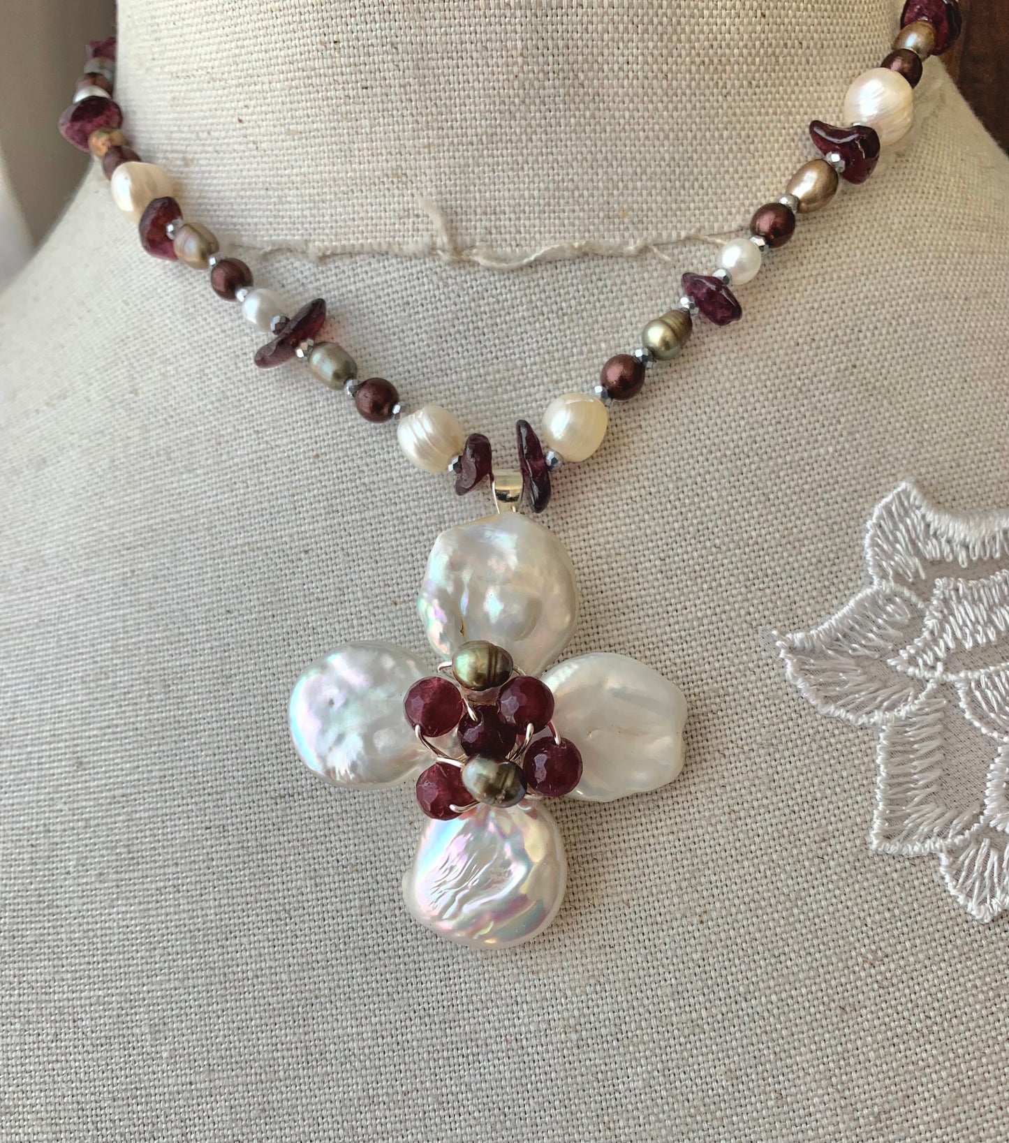 Pearl Flower Necklace