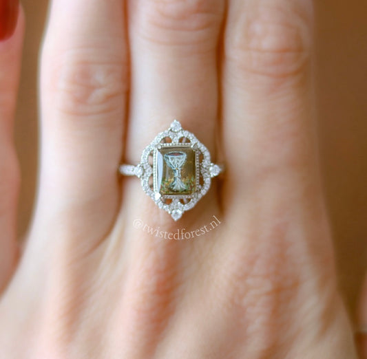 ‘Till The Last Drop’ Mini Painting Sterling Silver Ring