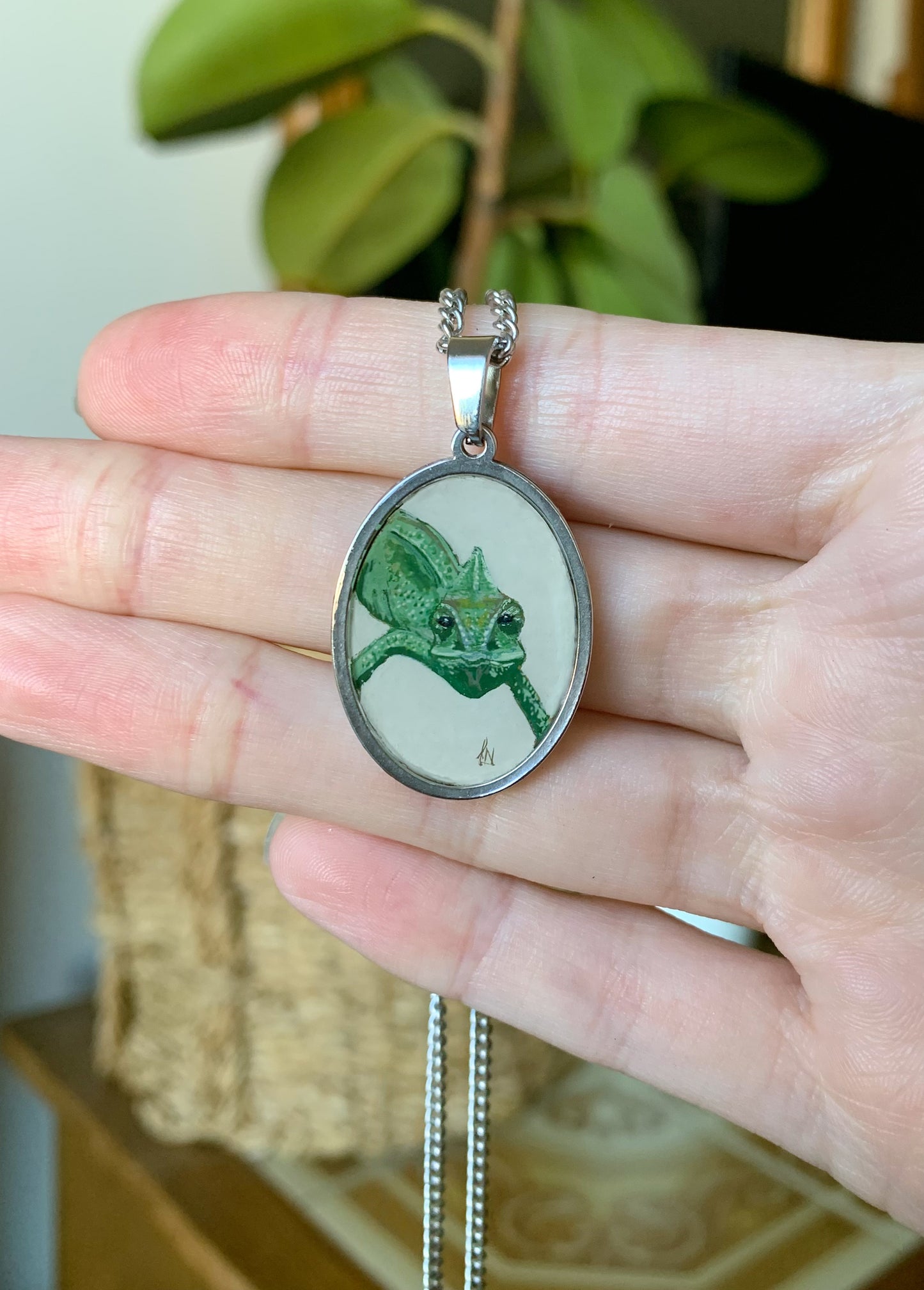 Hand-Painted Pet Portrait Necklaces