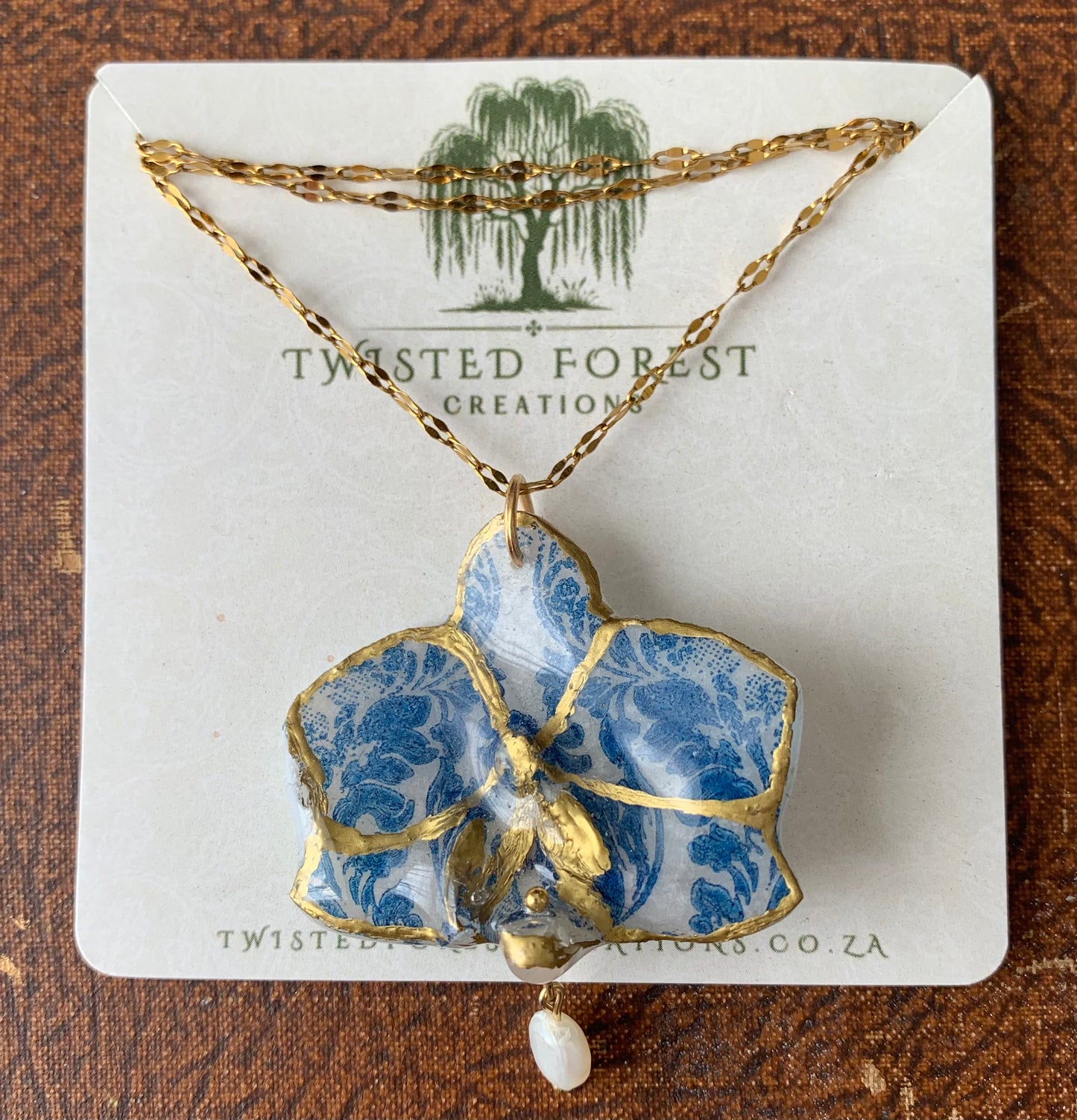Porcelain Orchid Necklace