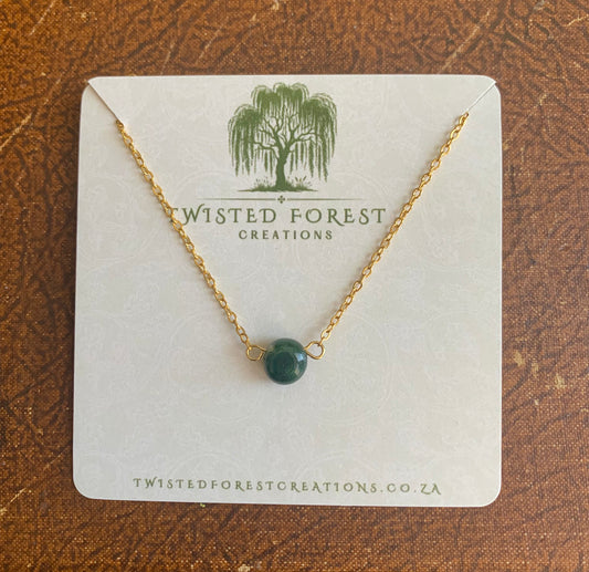 Moss Agate Gemstone Necklace