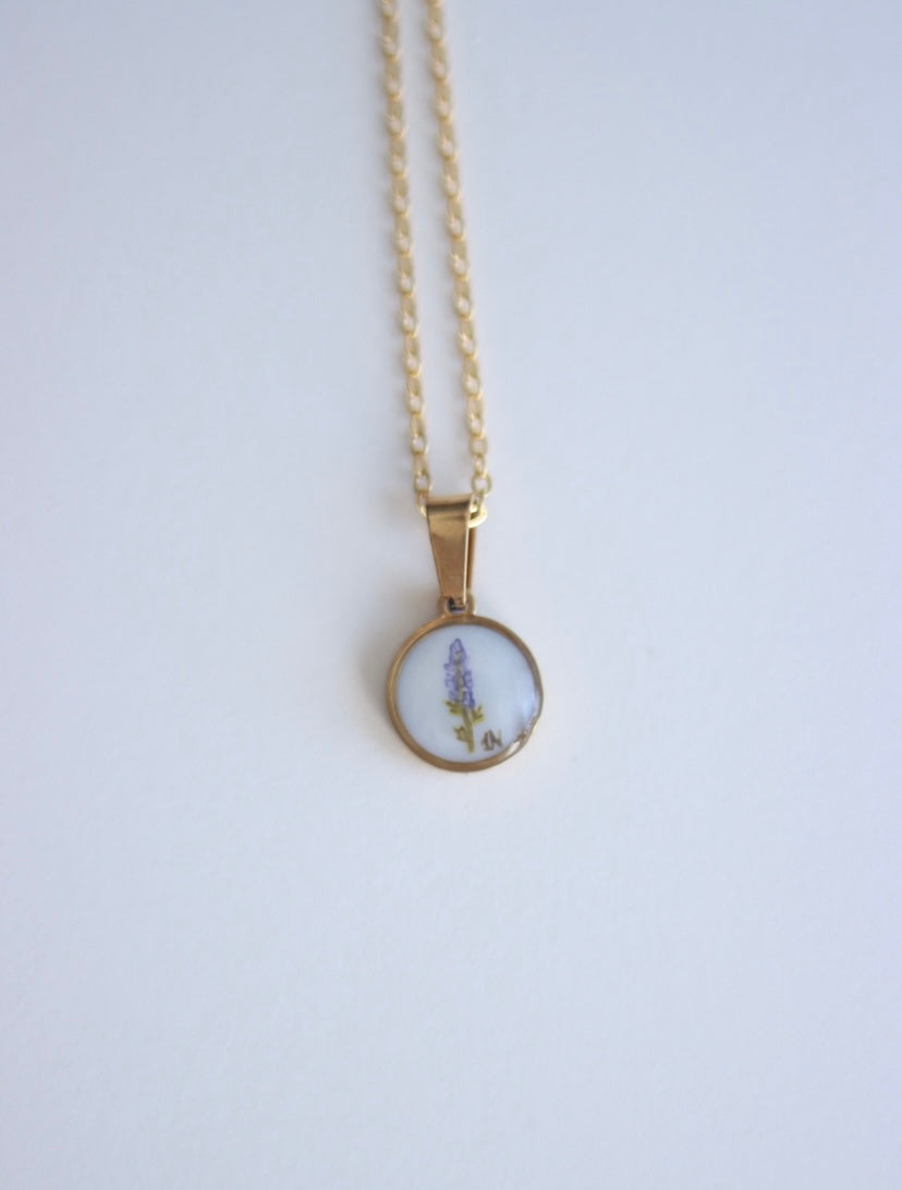 Hand-Painted Birth Month Flower Necklaces
