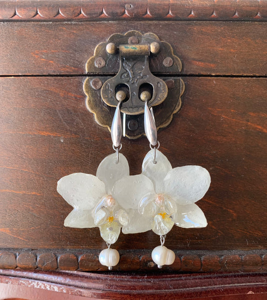 Snow Orchid Earrings
