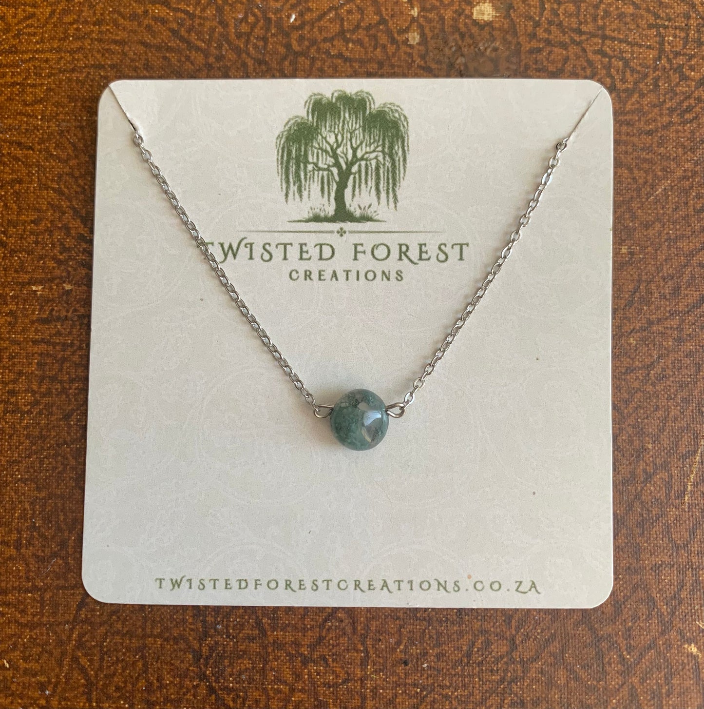 Moss Agate Gemstone Necklace