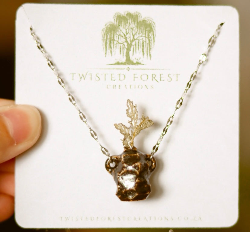 Stone Mini Vase Necklace