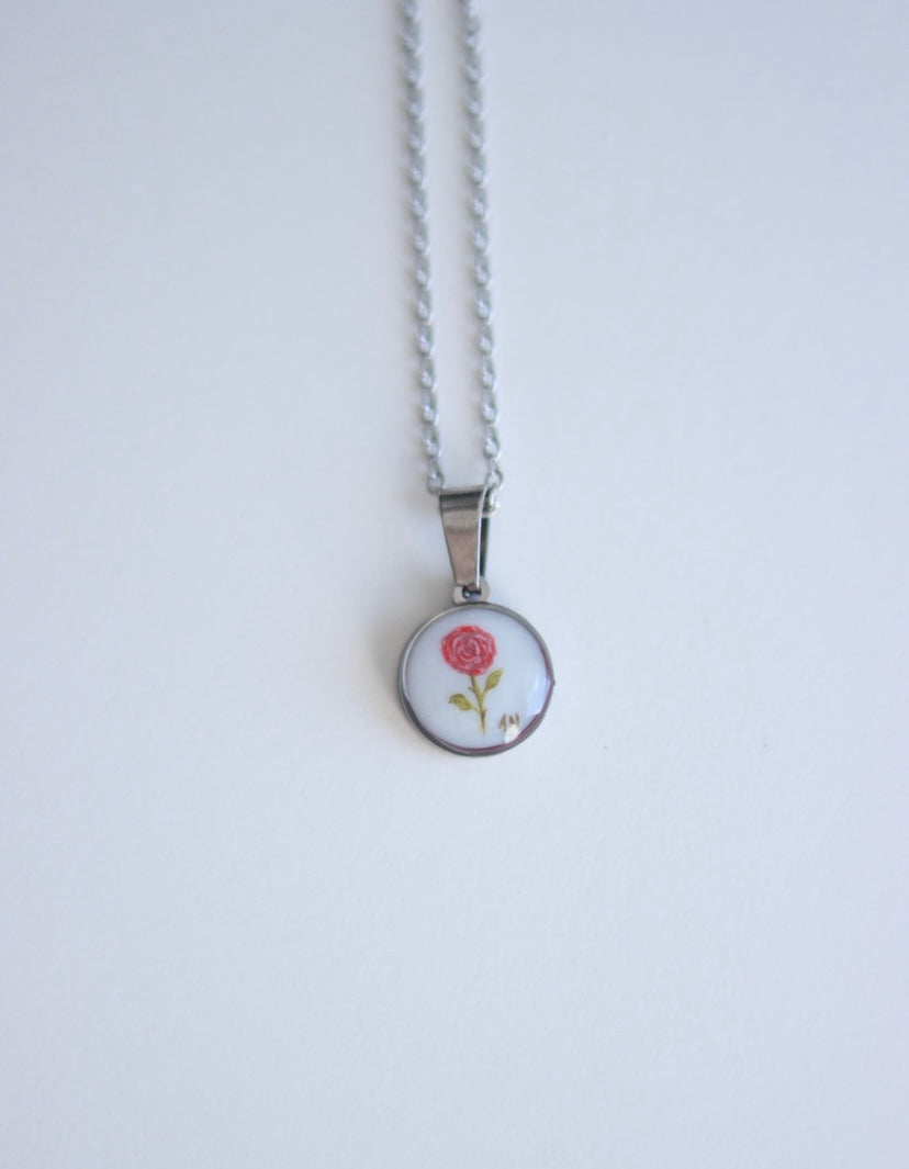 Hand-Painted Birth Month Flower Necklaces