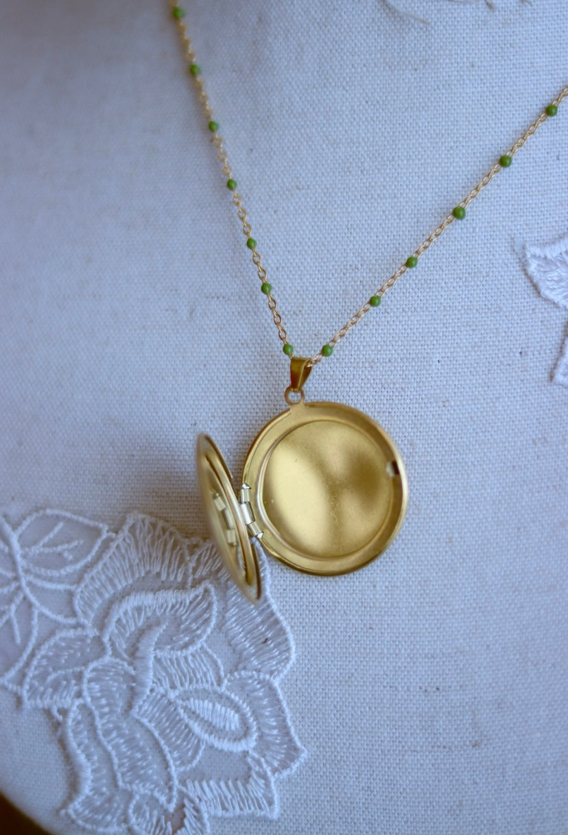 Sunbird Hand-Painted Locket Necklace