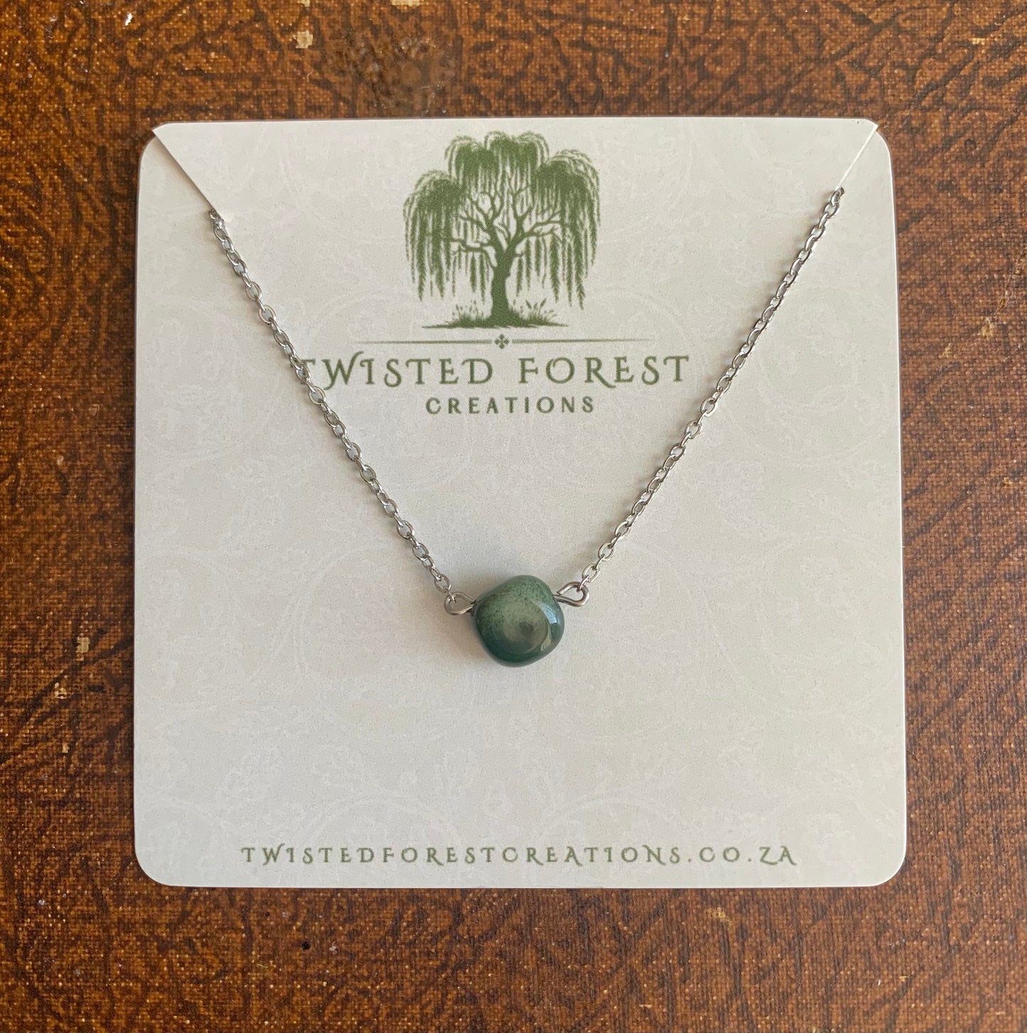 Moss Agate Gemstone Necklace