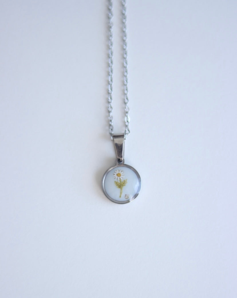 Hand-Painted Birth Month Flower Necklaces