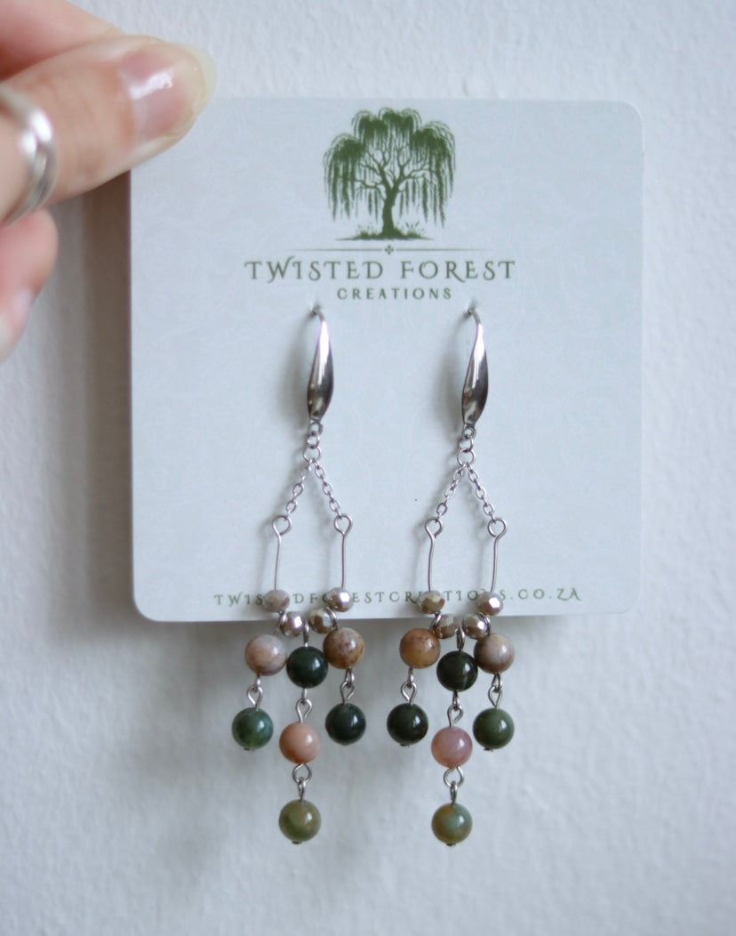 ‘Florence’ Indian Agate Gemstone Earrings