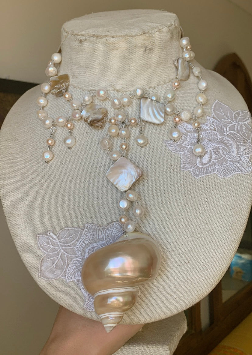 ‘Treasure of the Deep’ Freshwater Pearl & Seashell Necklace