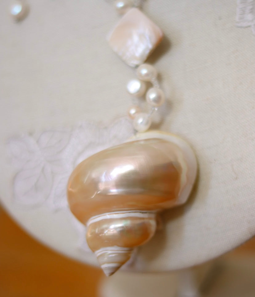 ‘Treasure of the Deep’ Freshwater Pearl & Seashell Necklace